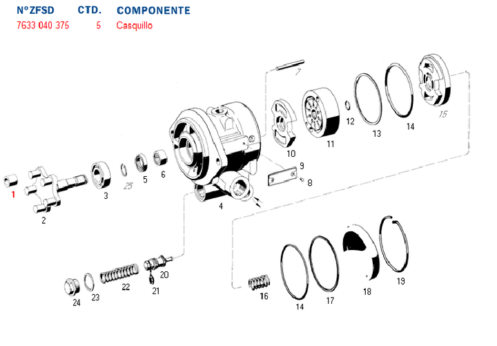 Buje bomba direc hid goma union  7677 scania          ant. 7633/0 - Imagen principal