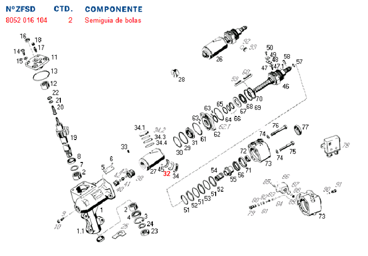 Tubo bipartido caja dir. hid. 8053 gm - Imagen principal