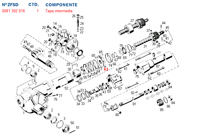 Tapa int. caja dir. hid. 8062 -m.benz-          ant. 0081/302/008 - Imagen principal