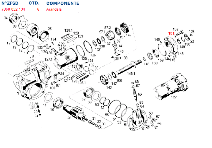 Arandela cd tornillo allen carcaza valvula sin fin  m.b.sca.vol. - Imagen principal