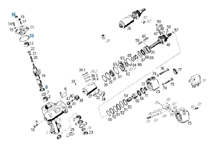 Rep caja dir hidraulica parc. eje sector gm (8053) - Imagen principal