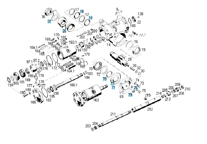 Rep caja dir hidraulica parcial eje sector scania 8044 ant 0090/0 - Imagen principal