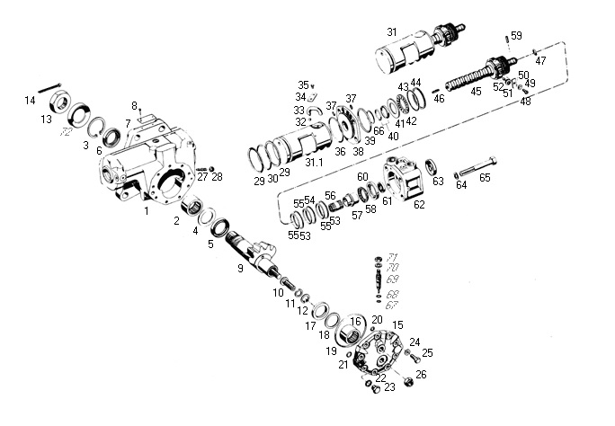 Caja dir hid ford - m. benz 608 f.7.8.8.5.13 y 19000 - Imagen principal
