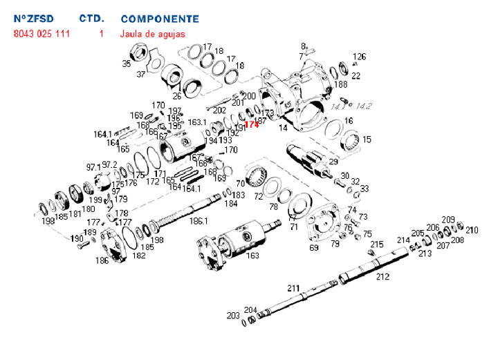 Ruleman caja direccion de rodillos sin fin caja dir. hid. 8043 - Imagen principal