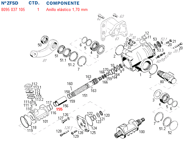 Anillo sin fin caja dir. hid. 8095 - Imagen principal