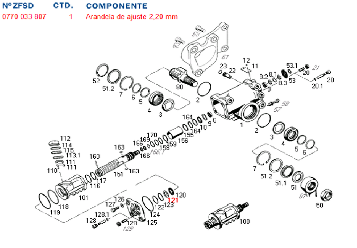 Arandela cd 25 x 39 x 2.51 caja dir. hid. 8097 - Imagen principal