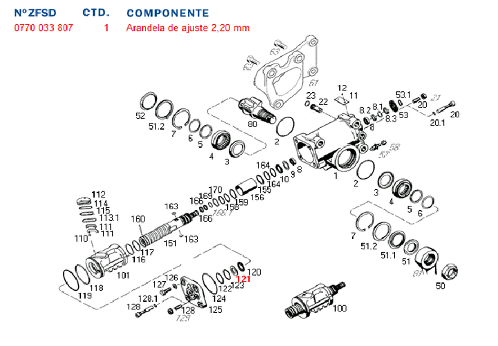 Arandela cd 25 x 39 x 2.55 caja dir. hid. 8097 - Imagen principal