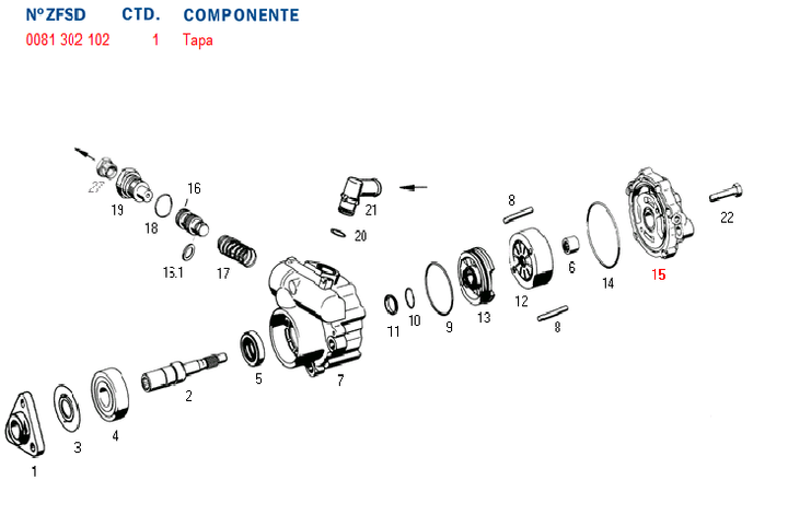 Tapa ext. bomba dir. hid. m.benz sprinter - Imagen principal