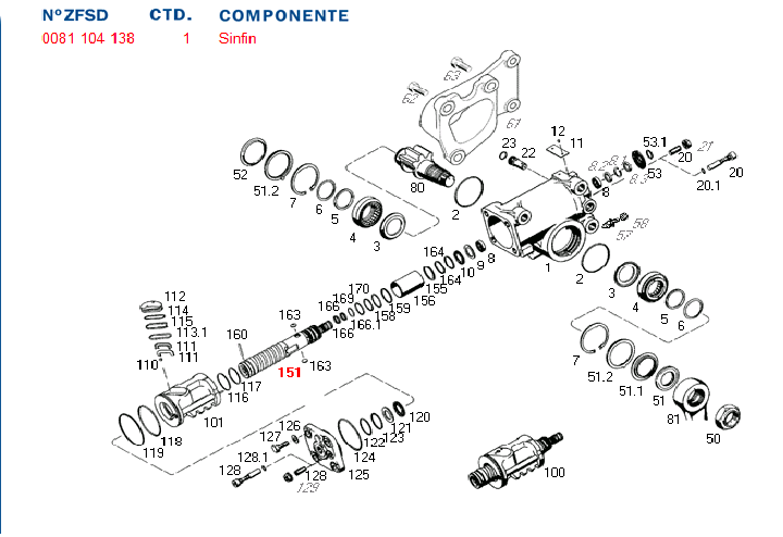 Sin fin caja direccion hid. 8090 m.benz - Imagen principal