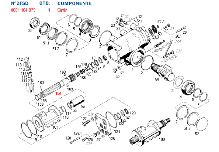 Sin fin caja direccion hid. 8097 m. benz - Imagen principal