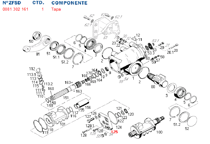 Tapa caja dir. hid. 8097 ford - Imagen principal