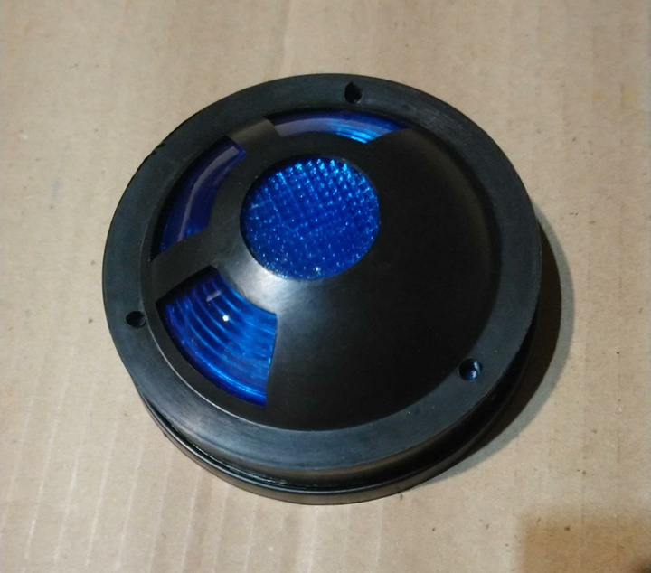 Faro estribo azul c/protector plastico negro i/d - Imagen principal