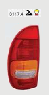 Faro trasero tricolor ambar 5 ptas. acril. izq - Imagen principal