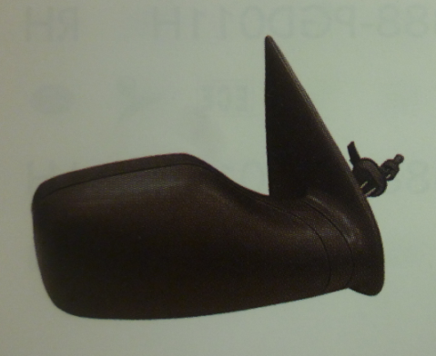 Espejo fijo ext negro c/cable der - Imagen principal