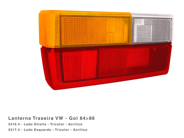 Faro trasero tricolor m/negro plastico izq - Imagen principal