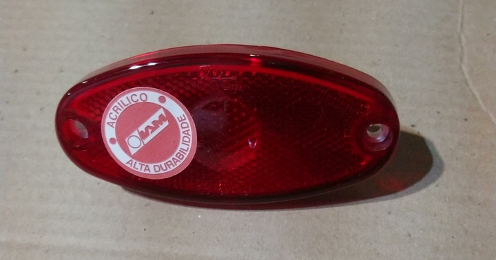 Faro retrolateral rojo eliptico c/cable y lampara i/d - Imagen principal
