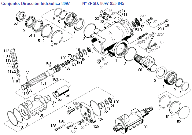 Caja dir hid s/brazo pitman - Imagen principal