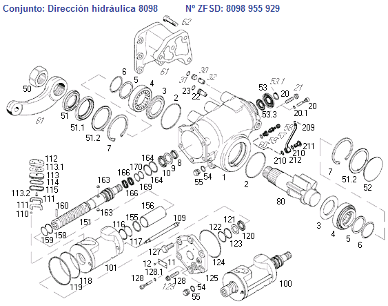 Caja dir hid s/brazo pitman - Imagen principal