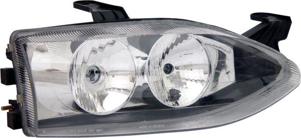 Tunning semioptica cromada doble parabola c/vidrio liso der - Imagen principal