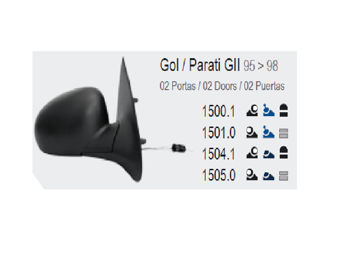 Espejo s/control 2 ptas der - Imagen principal