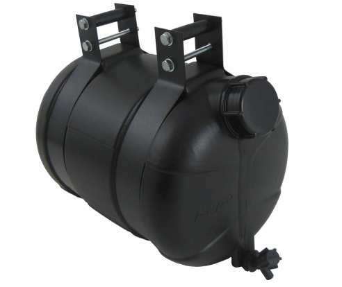 Tanque agua plastico 15 lt negro con soportes - Imagen principal