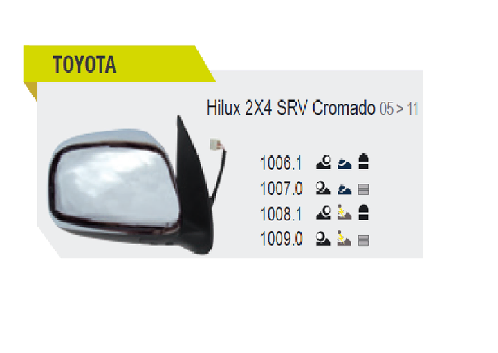 Espejo retrovisor.electrico.cromo der - Imagen principal