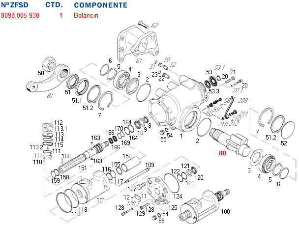 Eje sector caja direc (balancin) - Imagen principal