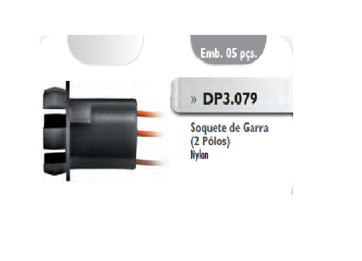 Portalampara 2 polos araña de plástico i/d - Imagen principal