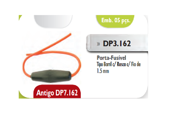 Porta fusible tipo barril 1.5 mm aéreo - Imagen principal