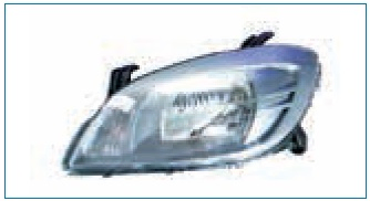 Semioptica farol h4 (mascara negra) ld izq - Imagen principal