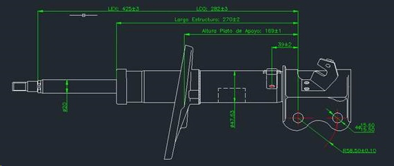 Amortiguador delantero gas der - Imagen principal