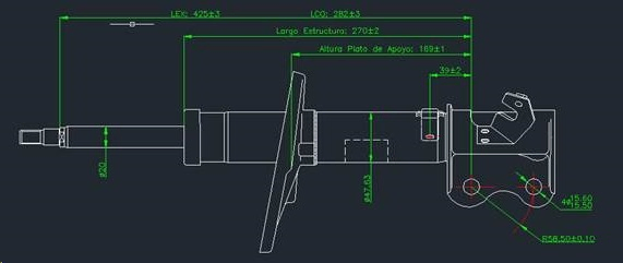 Amortiguador delantero gas izq - Imagen principal