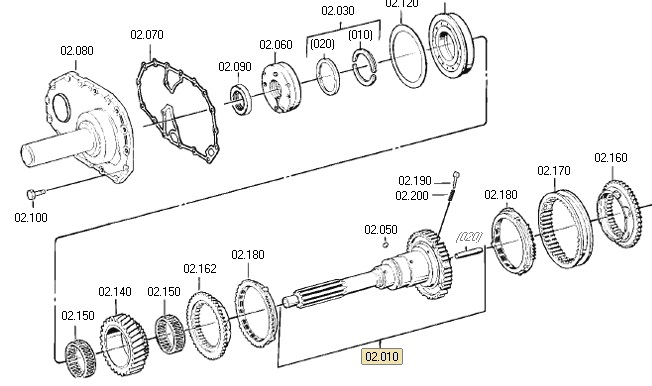 Eje caja cambios motriz 16s 1650 - Imagen principal