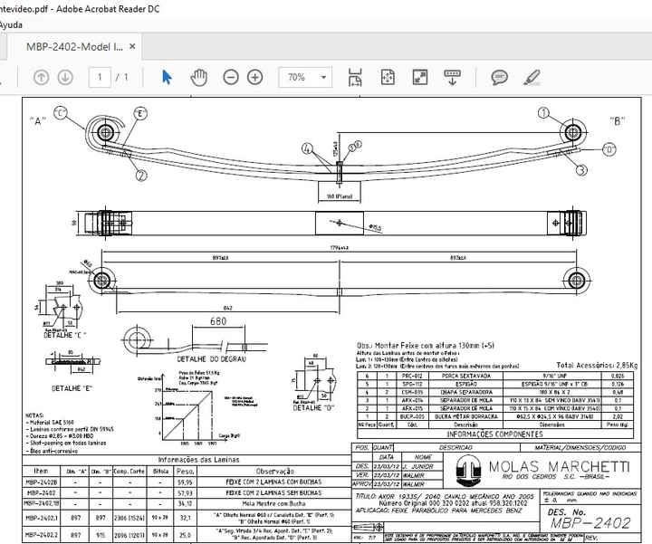Mazo elastico parab. 2 hojas del mb (int.montevideo) - Imagen principal