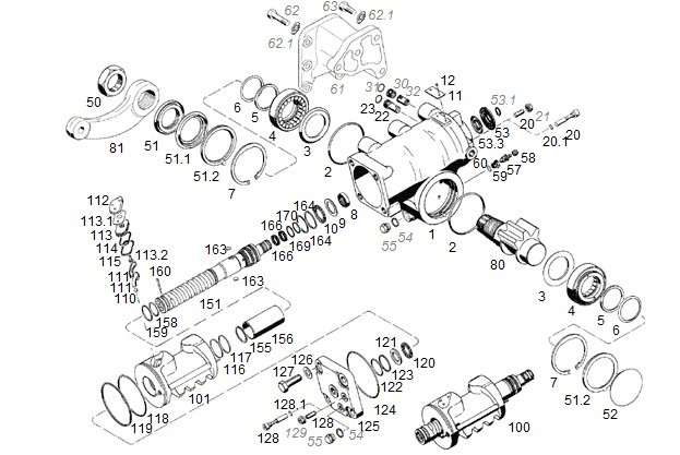 Caja dir hid c/brazo pitman - Imagen principal