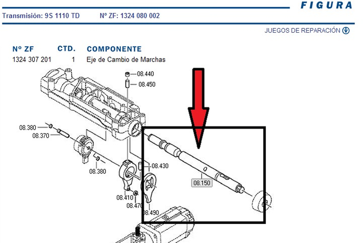 Eje caja cambios - Imagen principal