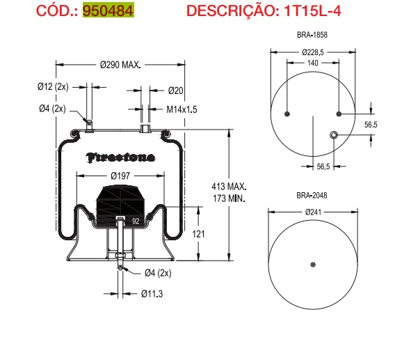Vejiga susp.(completa) 1t15l-4 trasera auxiliar - Vista 3