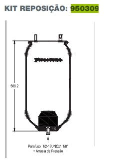 Vejiga susp.(completa) 1t15m-9 eje elevable - Vista 3