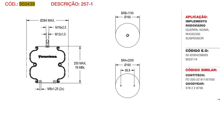 Vejiga susp.(completa) 257-1 eje elevable - Vista 3