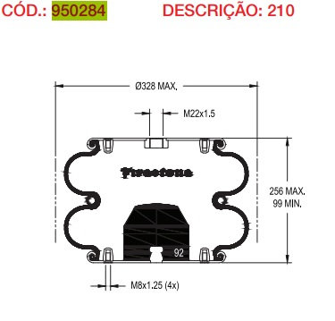 Vejiga susp.(completa) 210 t.3  eje elevable - Vista 3