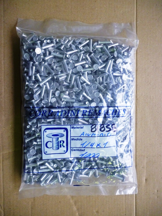 Remache millar macizo cab plan alum 1/4 x 1 (10-16) - Imagen principal